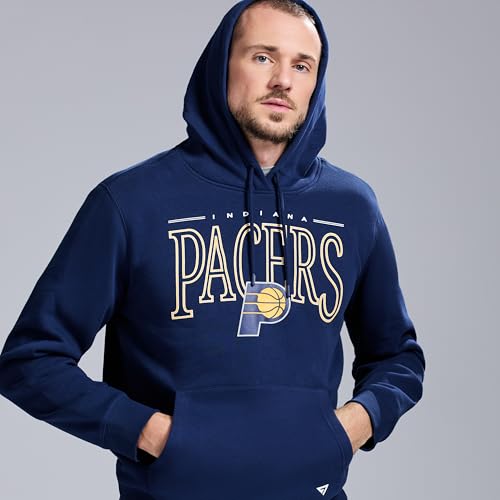 NBA Men's Long Sleeve Classic Pullover Hoodie - Indiana Pacers, Large, Navy