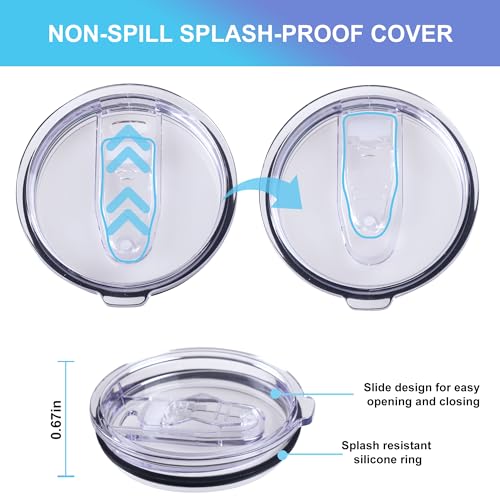 20oz Replacement Lids for Stainless Steel Tumblers - Transparent