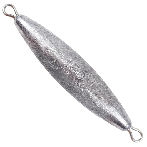 5 oz Dual Ringed Inline Torpedo Sinker (3 PCs) - Lead Bottom/Trolling Weights for Saltwater