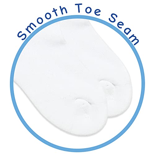 Girls' Seamless Ruffle Sport Quarter Socks - Medium/White