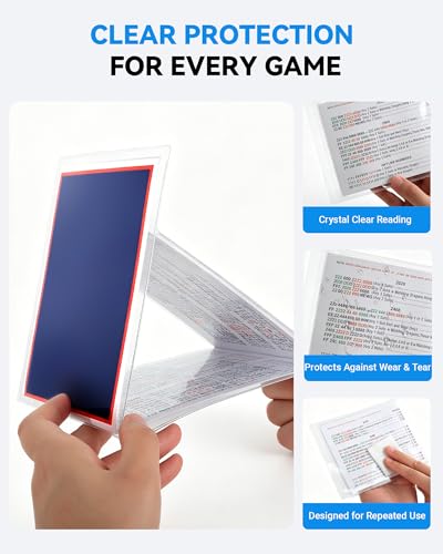 Clear Mahjong Card Sleeves - 4 Pack PVC Protective Covers for Game Cards