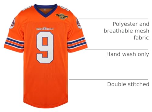 Bobby Boucher #9 The Waterboy Football Jersey - X-Large Orange