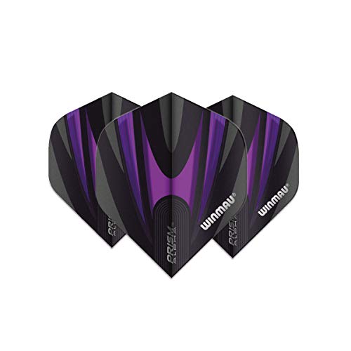 Extra Thick Dart Flights - Winmau Prism Alpha Black & Purple - 6915-157