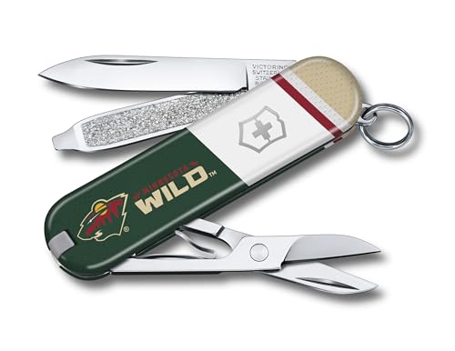 Compact 7-Function Swiss Army Knife - Minnesota Wild Team Spirit