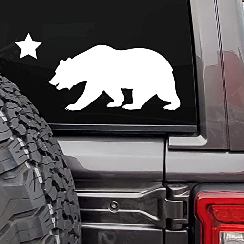 United Cali Bear Cartoon Vinyl Sticker - Waterproof Decal for Laptops & Water Bottles