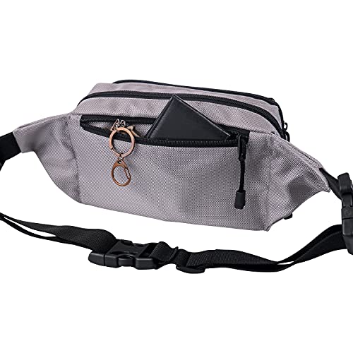 Clear Fanny Pack - Stadium Approved Multi-Purpose Waist Bag - Grey