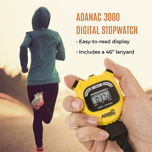 Digital Stopwatch Timer - Marathon Adanac 3000, Yellow