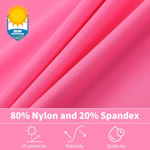 Girls UV Protection Neon Swim Shirt - 7-8 Years / Pink