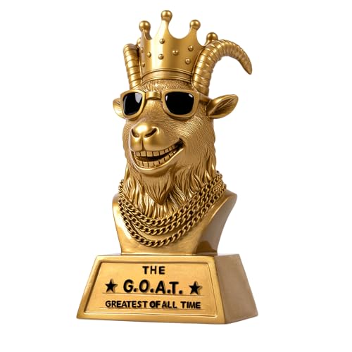 6-Inch Goat Trophy | Handmade G.O.A.T. Winner Award | Funny Desk Decor