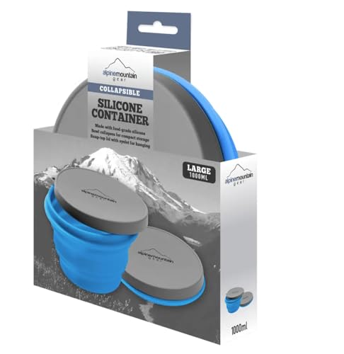 Collapsible Silicone Bowl - Large Blue, Dishwasher & Microwave Safe