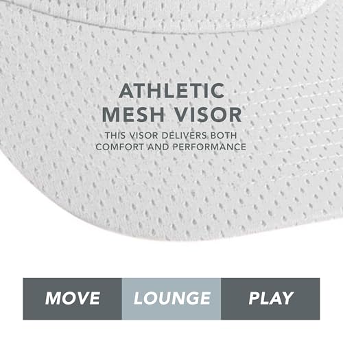Athletic Mesh Visor for Women - One Size White Sun Hat