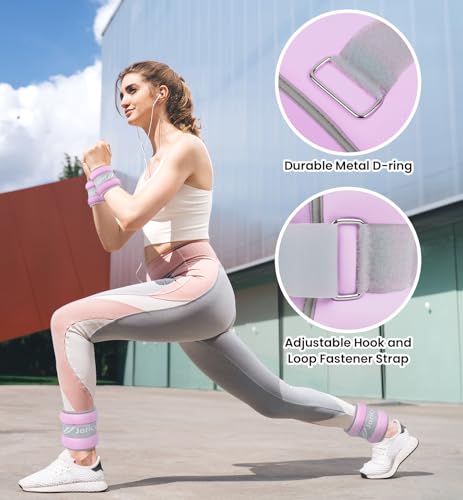 Ankle Weights - 4 LBS Pair (2 Lbs Each) with Adjustable Straps