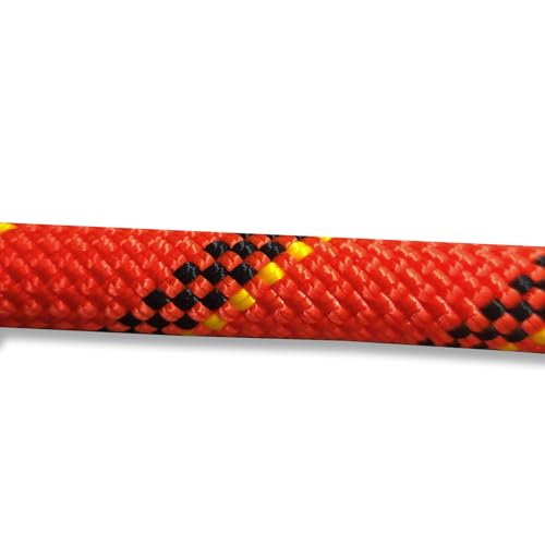 BlazeBeam 10.5mm UIAA Static Climbing Rope 50ft Orange | Nylon Kernmantle Rope