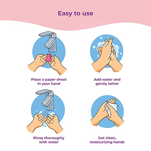 Portable Paper Soap Sheets - Assorted 4 Pack for Travel & Camping
