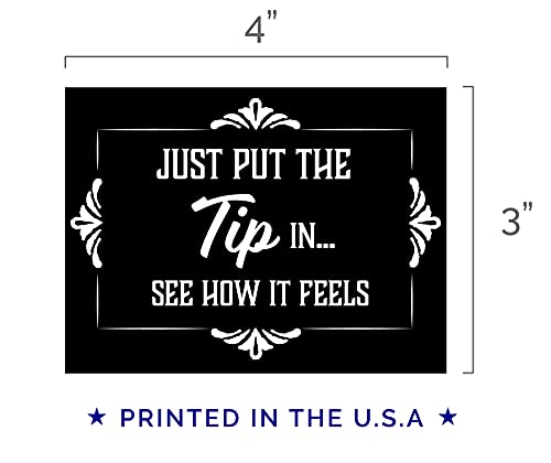 Tip Jar Vinyl Decal Sticker - 3x4 Inch All Weather Design