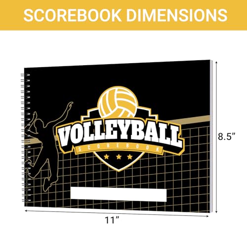 Volleyball Scorebook - 30 Match Stat Tracker, 8.5x11 Inch