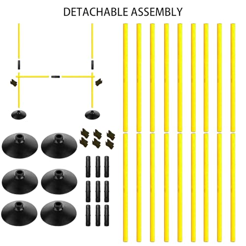 Adjustable Height Agility Hurdle Set - 4.9 FT, Pack of 3