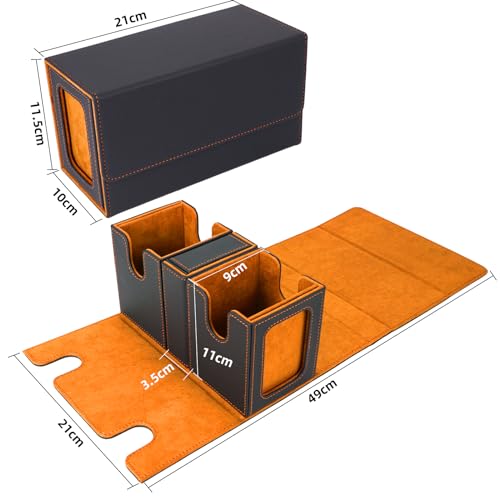 MTG Commander Deck Box - 3-in-1 Card Storage Organizer for 200 Cards