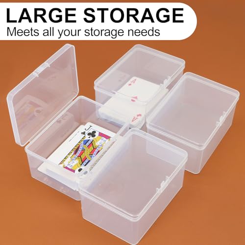 Uncle Yang 4-Pack Plastic Card Storage Boxes - Transparent Game Card Cases