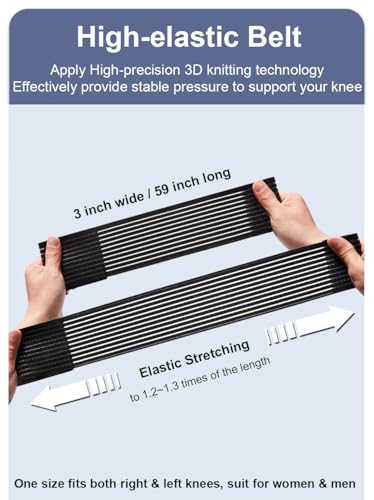 2 Pack Compression Knee Sleeves for Pain Relief and Support