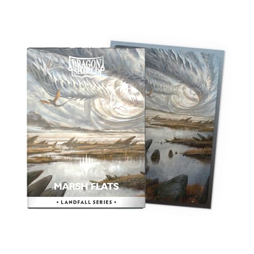 Dragon Shield Matte Dual Art Sleeves - Marsh Flats Magic MTG Landfall Series, 100 Count