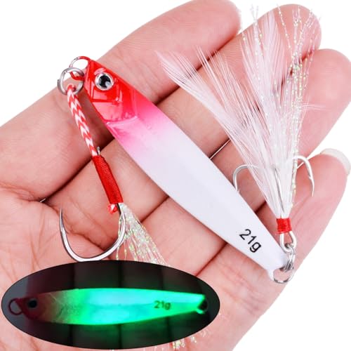 Aorace 10pcs 80G Saltwater Jigging Fishing Lures - Speed & Slow Jigging Tackle