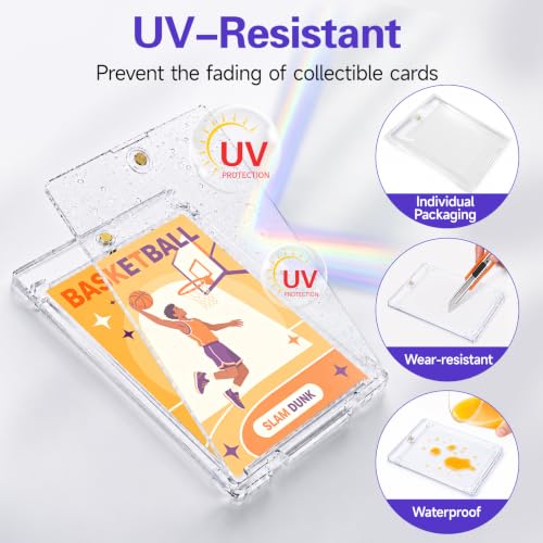 12 Pack Magnetic Card Holders for Trading Cards - Ultra Slim Protection