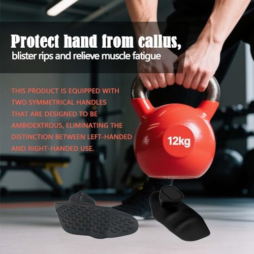 Ergonomic Anti-Slip Gym Workout Grips - Black, One Size