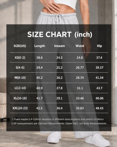 JEKAOYI Women's Grey High Waist Wide Leg Sweatpants Small