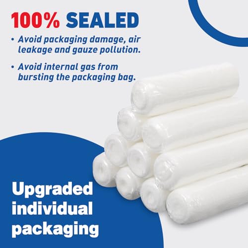 25 Pack Gauze Rolls Bandages - 3in x 4.1 Yards, Premium Medical Supplies