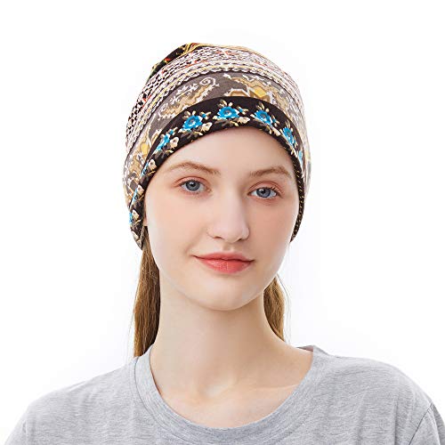ELLEWIN Multicolor 4 Pack Cotton Slouchy Beanies for Men & Women - Lightweight Hip-Hop Skull Caps