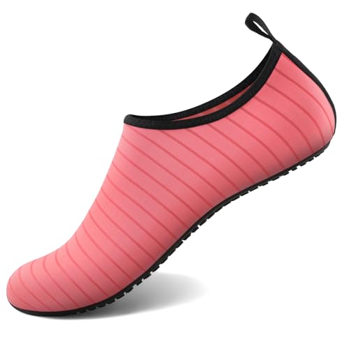 Quick-Dry Aqua Water Shoes for Men & Women - Size 7-8 Women/6-7 Men, Pink
