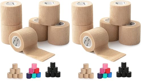 Mr. Pen Self Adhesive Bandage Wrap, 12 Pack, Skin Color, 2"x5 Yards - Medical & Sports Support