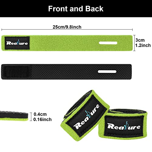 Adjustable Fishing Rod Straps - 12 Pcs, 6 Colors