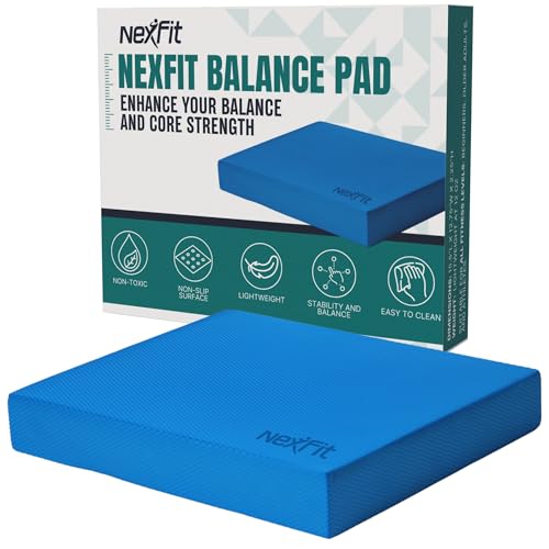 High-Density Balance Pad - Large Blue TPE Foam for Core Strength