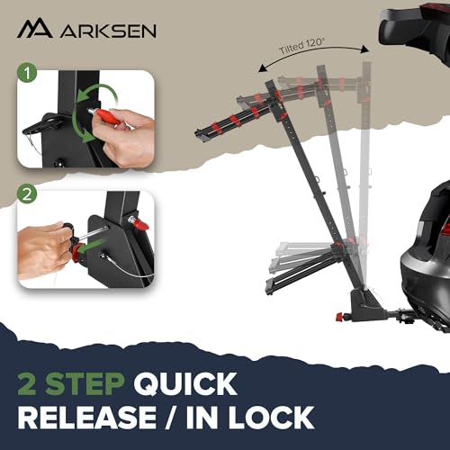 Folding Hitch-Mounted Ski & Snowboard Rack - Holds 6 Skis or 4 Boards