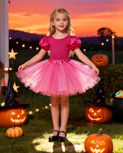 Hot Pink 4-Layer Tutu Dress for Toddlers 2-8 Years