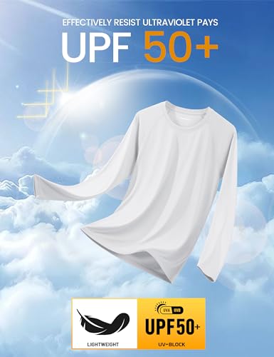 Men's Long Sleeve Athletic Shirt with UPF 50+ Sun Protection