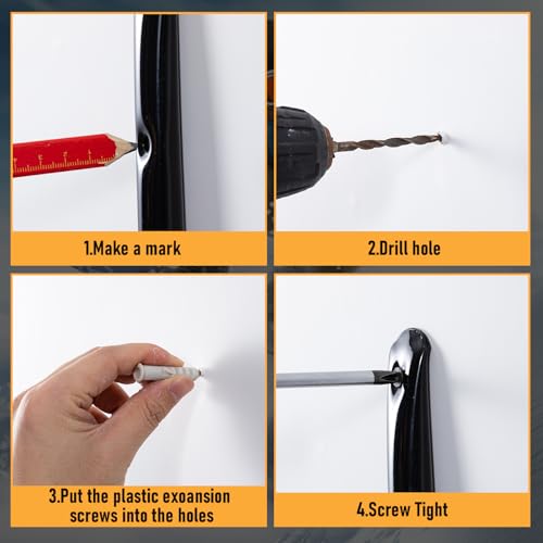 HOME MASTER HARDWARE Heavy Duty 9" Jumbo Arm Garage Wall Hooks 4 Pack ? 50Lbs Ladder Hangers, Wall Mount Utility Storage for Bikes, Folding Chairs, Kayaks & Bulk Items