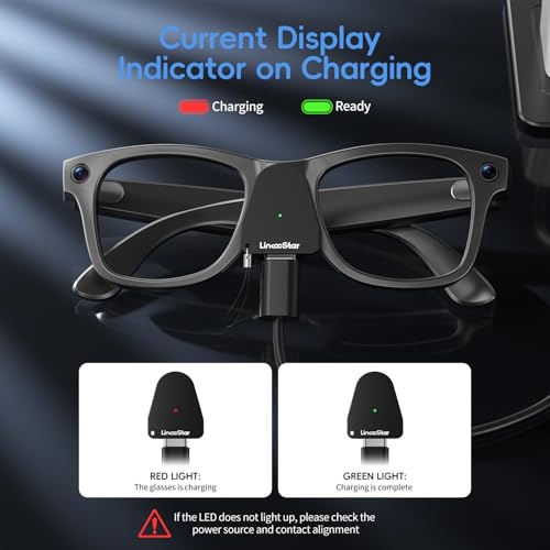 Black 2Pack USB-C Charging Adapter for RayBan Meta & Oakley Smart Glasses