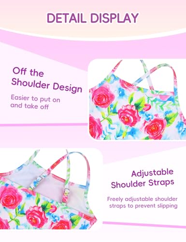 Girls' Sleeveless Swimsuit with Back Cutout & Removable Pad - 6-14 Years