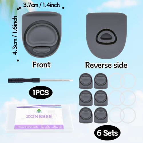 Replacement Rubber Seal Set for Owala FreeSip - 6 Grey Parts