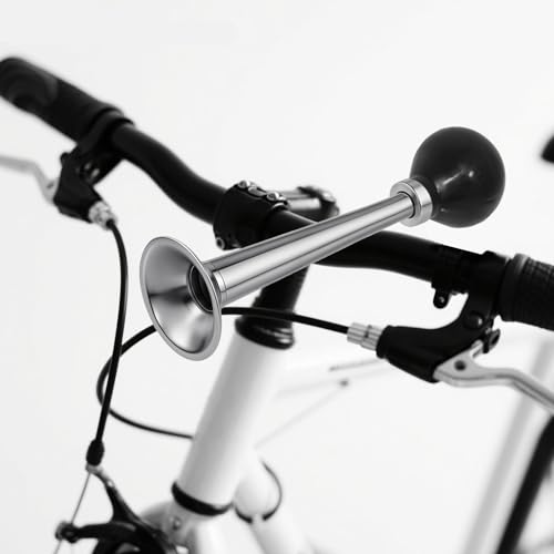 Loud Metal Squeeze Bike Horn for Adults - Silver