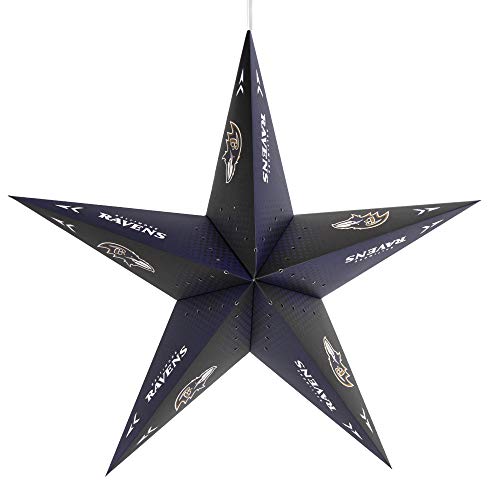 24-Inch NFL Baltimore Ravens Paper Star Lantern - Team Colors