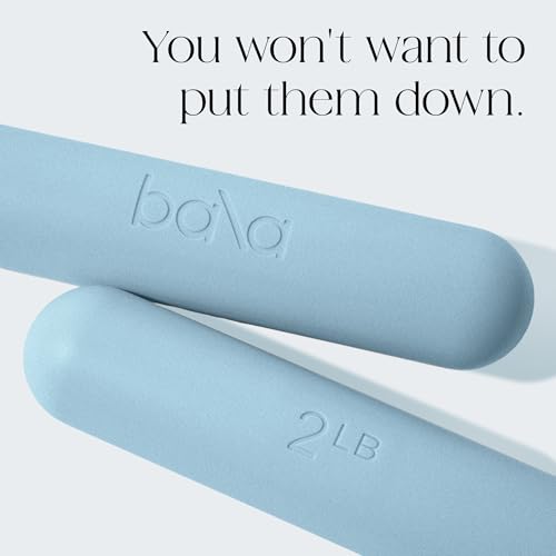 Bala Bars 2 lb Set for Home Workout - Sea Color, Ergonomic Dumbbells for Women & Men