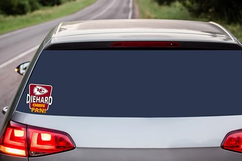 Kansas City Chiefs Die-Hard Fan Auto Decal - Team Colors