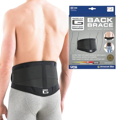 Neo G Back Brace with Power Straps - Support for Lower Back Pain & Injury Recovery