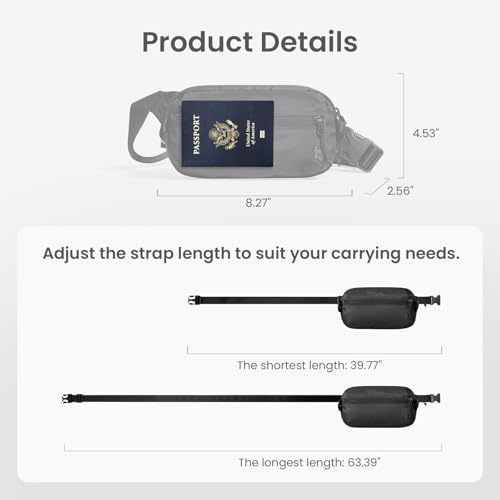 1.5L Sling Bag with RFID Blocking - Water-Resistant Crossbody Pack