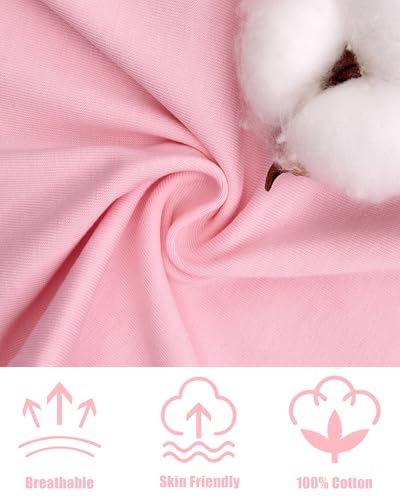 Toddler Girls Cotton Bike Shorts - 5 Pack, 3T - Black, Gray, White, Pink, Light Rose