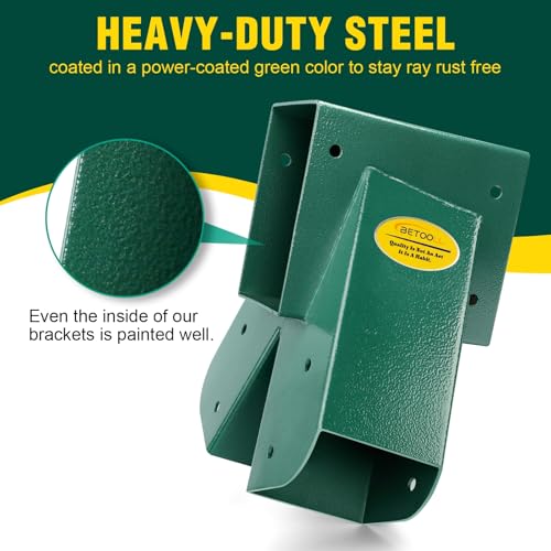 BETOOLL End Brackets for Heavy Duty A-Frame Swing Set - Green, 1 Piece